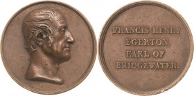 Großbritannien
George IV. 1820-1830 Bronzemedaille o.J. (1829) (Donadio) Francis Henry Egerton, Earl of Bridgewater. Kopf nach rechts / 4 Zeilen Schr...