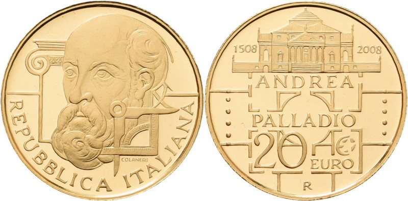 Italien-Republik seit 1946
 20 Euro 2008. 500. Geburtstag Andrea Palladio. 6,45...