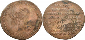 Italien-Venedig
Antonia Priuli 1618-1623 Bronzemedaille 1621. Bau der S. Pietro in Castello in Venedig. Petrus von vorn / 8 Zeilen Schrift. 41,5 mm, ...