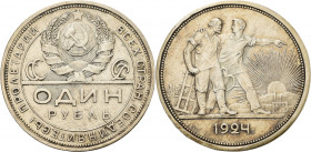 Russland-Sowjetunion
 Rubel 1924, PL-Leningrad KM 90.1 Parchimowicz 58 a Davenport 301 Vorzüglich