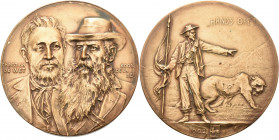 Südafrika
Südafrikanische Republik 1852-1902 Bronzemedaille 1902 (A. Scharff) Christian de Wet und Koos de la Reij. Beider Brustbilder von vorn / Bew...