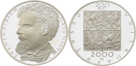 Tschechien
 200 Kronen 2000. 150. Jahrestag der Geburt und 100. Todestag Zdenek Fibichs KM 48 Auflagehöhe: 2896 Exemplare. Polierte Platte