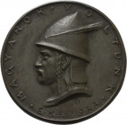 Ungarn - Medaillen
 Einseitige Bronzegussmedaille 1922 (Elisabeth Esseö) Kopf eines Magyaren nach links. 73,2 mm, 79,07 g Vorzüglich