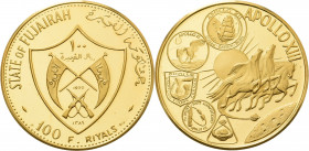 Vereinigte Arabische Emirate-Fujairah
Muhammad bin Hamad al-Sharqi 1952-1974 100 Riyals 1970. Apollo 13 - Flügelrosse. KM 23 Friedberg 8 Auflagenhöhe...