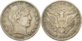 Vereinigte Staaten von Amerika
 1/2 Dollar 1897, o.Mzz.-Philadelphia Barber Half Dollar KM 116 Kl. Randfehler, sehr schön