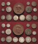 Allgemeine Lots
Lot-15 Stück Interessantes Lot ausländischer Münzen und Medaillen. Dabei: Angola-2 Macuta o.J. (1837) mit Gegenstempel. Bolivien-8 Re...