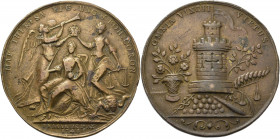 Habsburg
Maria Theresia 1740-1780 Bronzemedaille 1743 (unsigniert) Böhmische Krönung in Prag. Sitzende Königin wird von Fama und Justitia gekrönt, zu...