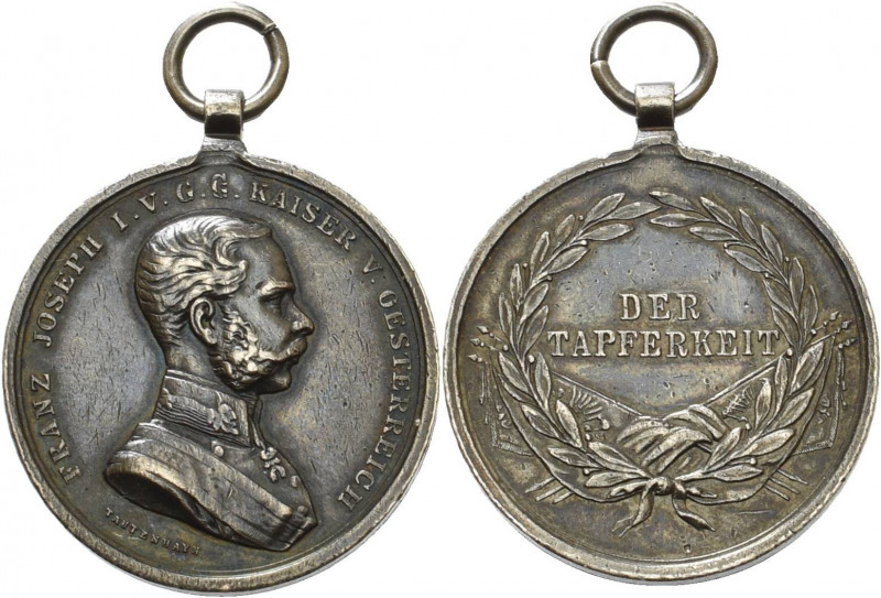 Kaiserreich Österreich
Franz Joseph I. 1848-1916 Silbermedaille o.J. (Tautenhay...