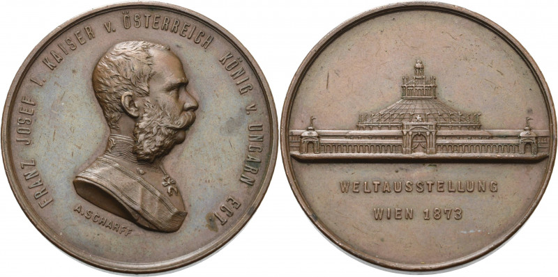 Kaiserreich Österreich
Franz Joseph I. 1848-1916 Bronzemedaille 1873 (A. Scharf...