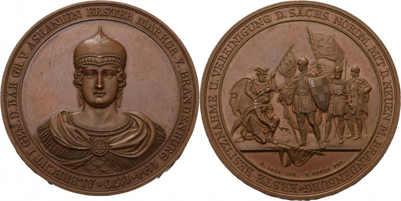 Anhalt-Medaillen
 Bronzemedaille o.J. (A.F. König/Loos) Vereinigung der sächsis...