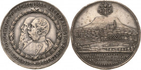 Annaberg
 Versilberte Bronzemedaille 1896 (unsigniert) 400-Jahrfeier der Stadt. Brustbilder von Herzog Georg dem Bärtigen und König Albert nebeneinan...