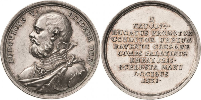 Bayern
Ludwig I., der Kelheimer 1174-1231 Silbermedaille o.J. (1766/70) (Franz ...