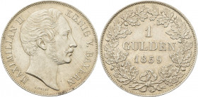 Bayern
Maximilian II. Joseph 1848-1864 Gulden 1859, München AKS 151 Jaeger 82 Vorzüglich
