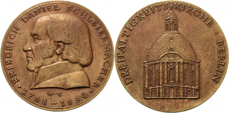 Berlin
 Bronzegussmedaille 1984 (W. Günzel) 150. Todestag des Theologen Friedri...