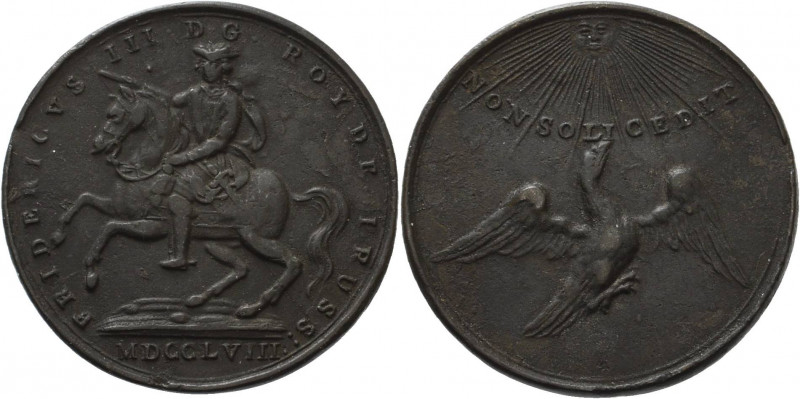 Brandenburg-Preußen
Friedrich II., der Große 1740-1786 Bronzegussmedaille 1758 ...
