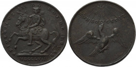 Brandenburg-Preußen
Friedrich II., der Große 1740-1786 Bronzegussmedaille 1758 (unsigniert) Auf die Siege des Jahres 1758. König, nach links reitend ...