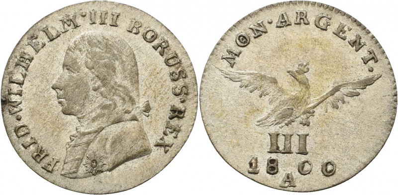 Brandenburg-Preußen
Friedrich Wilhelm III. 1797-1840 3 Gröscher 1800, A-Berlin ...