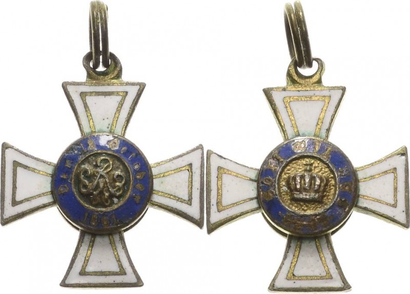Brandenburg-Preußen
Wilhelm I. 1861-1888 Miniatur 1867-1918. Königlicher Kronen...