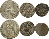 Würzburg-Bistum
Johann Philipp von Greifenklau-Vollraths 1699-1719 Schilling 1699. 1/84 Taler 1684. 3 Heller 1694 Helmschrott 462, 461 var., 521 3 St...