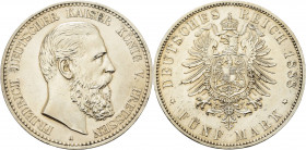 Preußen
Friedrich III. 1888 5 Mark 1888 A Jaeger 99 Fast vorzüglich/vorzüglich
