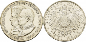 Sachsen
Friedrich August III. 1904-1918 2 Mark 1909 (E) Universität Leipzig Jaeger 138 Vorzüglich-Stempelglanz