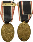 Medaillen und Abzeichen
 Metallabzeichen 1922-1934. Kyffhäuser-Kriegsdenkmünze. Mit Gefechtsspange "OSTASIEN" Nimmergut 508, 611 Kl. Fleck, sehr schö...