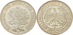 Gedenkausgaben
 5 Reichsmark 1927 A Eichbaum Jaeger 331 Min. Randfehler, kl. Kratzer, fast Stempelglanz