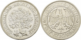 Gedenkausgaben
 5 Reichsmark 1928 E Eichbaum Jaeger 331 Fast vorzüglich
