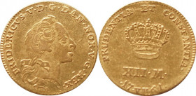 DÄNEMARK, Frederik V 1746-1766: Dukat (12 Mark) 1761, Friedberg 269. , ss+