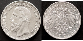 BADEN. Friedrich I., 1852-1907
J. 29. 5 Mark 1900., ss