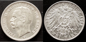 BADEN. Friedrich II., 1907-1918. J. 38, EPA 2/10. 
2 Mark 1913., vz-st