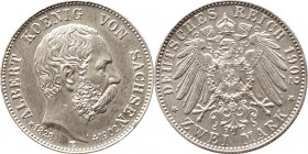 Sachsen: Albert 1873-1902: 2 Mark 1902 E, auf seinen Tod, Jaeger 127, vz-st