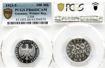 Ersatz und Inflationsmünzen 1919-1923
200 Mark 1923 E Jaeger 304, PCGS PR66