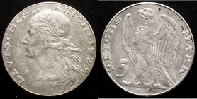 WEIMARER REPUBLIK. 5 Reichsmark 1925 D. Probeprägung in Silber. Glatter Rand. Mit Feingehaltspunze 800 im Rand. Schaaf 331/G2 Vs. 4; Rs. 3., f. vz