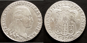 Italien, Genua. Neapel. Ferdinand IV. 1759-1825 Piastra (120 Grana) 1798 Neapel Dav. 1409, ss