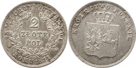 Polen, KINGDOM. Revolution, 1830-1831. 2 Zloty 1831. Kopicki 2748 (R1)., vz, kl. Rdf.