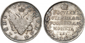 ZAR ALEXANDER I., 1801-1825. Silbermünzen des Zaren Alexander I. 
Rubel 1810, St. Petersburg. 20,58 g. Bitkin 75; Dav. 280., vz