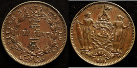 British Nordborneo Cent 1888 H, Heaton. KM 2, vz