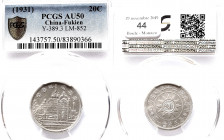 CHINA FUKIEN - 20 Cents A. 20 (1931) Y. 389.3 , PCGS AU50