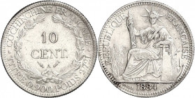 Französische Kolonien-Cochinchina
10 Cents 1884. K.M. 4. , vz