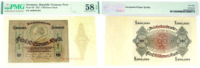 Germany, Weimar Republic, Banknote 5 Millionen Mark 1923 Woman in medaillon, P 90 , PMG58