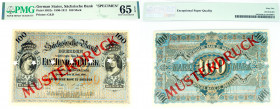 Sachsen, 100 Mark 1890 Sächsiche Bank zu Dresden, P S952s, kassenfrisch PMG65