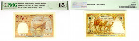 French Somaliland Tresor Public, Cote Francaise des Somalis 50 Francs ND (1952) Pick 25 PMG Choice Uncirculated 64