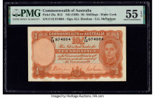 Australia Commonwealth Bank of Australia 10 Shillings ND (1939) Pick 25a R12 PMG About Uncirculated 55 EPQ. 

HID09801242017

© 2020 Heritage Auctions...