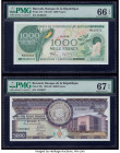 Burundi Banque de la Republique du Burundi 1000; 5000 Francs 1.12.1986; 1.10.1981 Pick 31b; 32b Two Examples PMG Gem Uncirculated 66 EPQ; Superb Gem U...