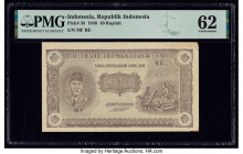 Indonesia Republik Indonesia 40 Rupiah 23.8.1948 Pick 33 PMG Uncirculated 62. Minor stains are noted on this example.

HID09801242017

© 2020 Heritage...