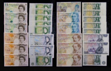 Bank of England (20) Peppiatt Ten Shillings Mauve B251 X92D 284863 UNC, O'Brien Ten Shillings Series A Britannia B271 (3) B32Z 445476 First Series A/U...