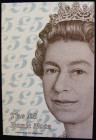 Five Pounds Debden Set C108 Five Pounds Kentfield First Sheetlet 1993 an uncut sheet of 3x Five Pounds containing Kentfield AC01 001028, AC02 001028 a...