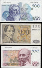 Belgium 500 Francs (1989 -1992) signatures Alfons Verplaetse and Jacques Van Droogenbroeck , No. 40907338288, Pick 143a UNC, 100 Francs signatures Cec...