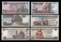 Egypt - Central Bank of Egypt (7) a group of Royal issues all with serial number 0000004 as follows: Two Hundred Pounds 2009 issue Pick 68 dated 2009/...